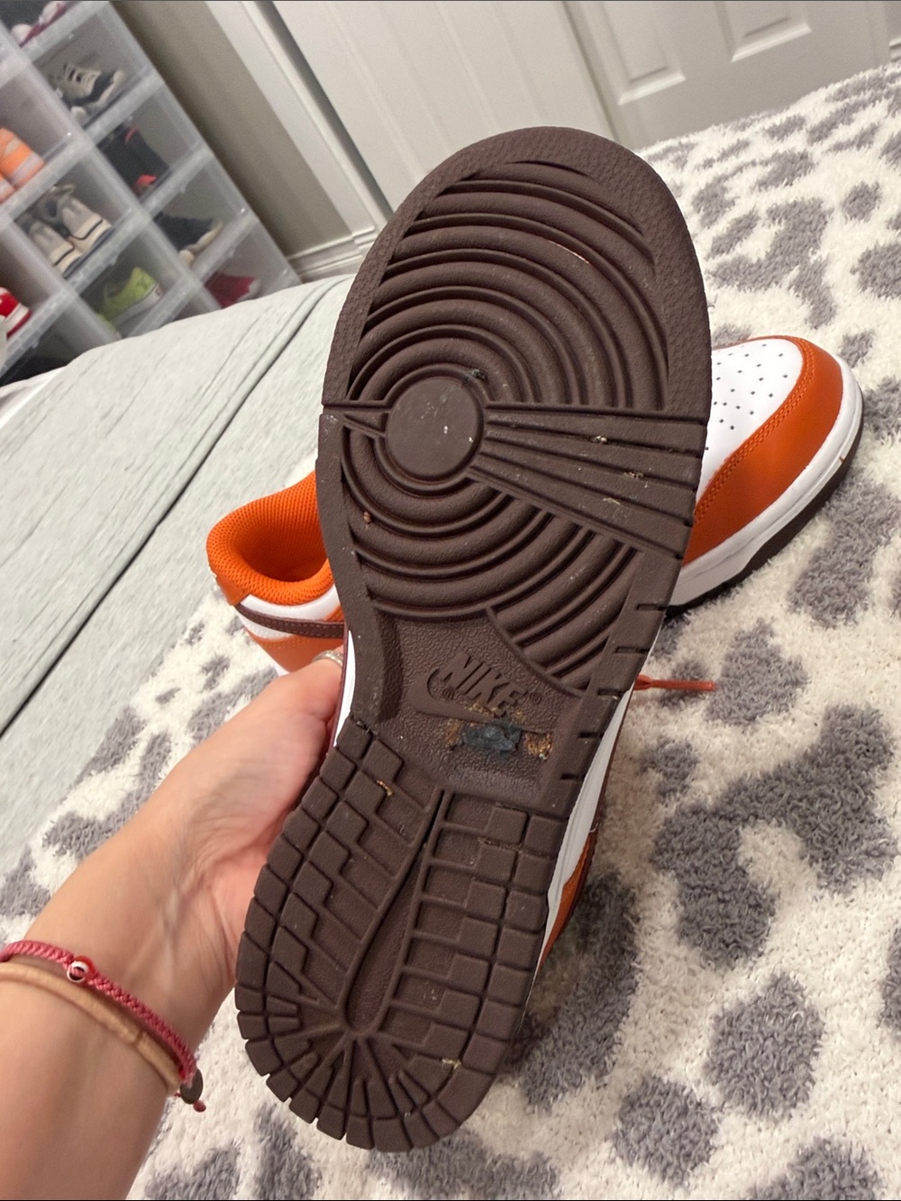 Nike Woman’s Low-Top Sneakers - White & Orange Dunk low - Picture 5 of 5